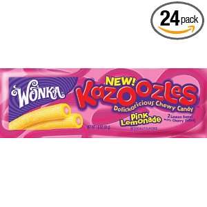Wonka Kazoozles Chewy Candy, Pink Lemonade, 1.8 Ounce Packages (Pack 