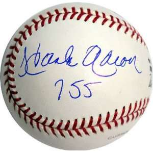  Hank Aaron 755 Autographed Baseball