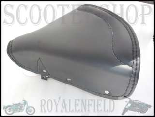 ROYAL ENFIELD NEW BLACK LEATHER SPRUNG SADDLE SEATS  