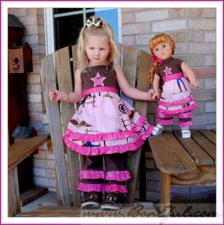 BOOAK RTS Girl 2 3 Pageant Cowgirl Birthday Dress Top Set *Boutique 