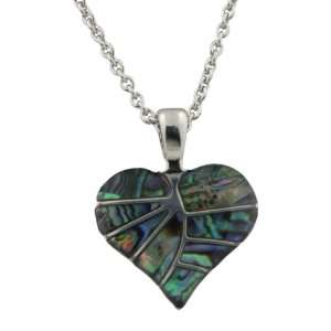   Jewelry Passionate Heart Abalone Inlay Pendant Necklace Jewelry