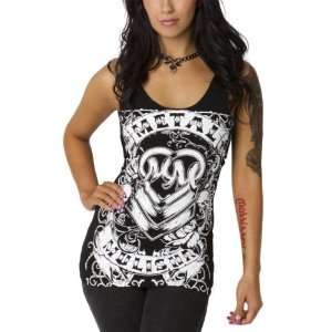  Metal Mulisha Tax Womens Tank Sportswear Shirt   Black 