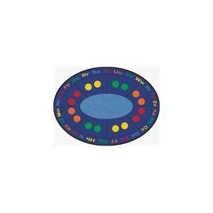  Learning Carpet CPR490   ABC Dots Educational Rug Oval 