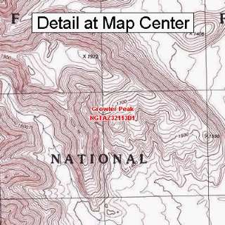 USGS Topographic Quadrangle Map   Growler Peak, Arizona (Folded 