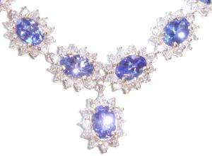 38.40ct Tanzanite & Diamond Necklace & Earrings Set  