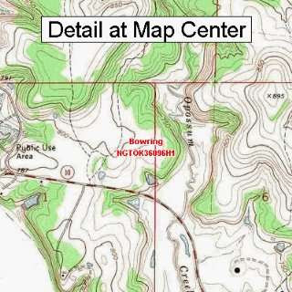  USGS Topographic Quadrangle Map   Bowring, Oklahoma 