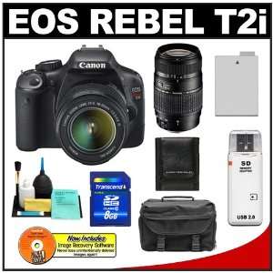 Canon EOS Rebel T2i Digital SLR Camera & 18 55mm IS Lens + Tamron 70 