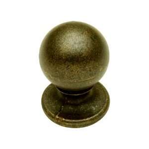 Belwith PA1211 WOA   Round Plain Knob, Diameter 3/4, Antique Brass,