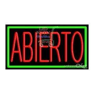  Abierto Neon Sign 20 Tall x 37 Wide x 3 Deep 