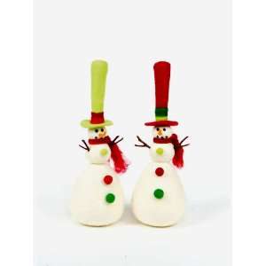  Pack of 4 Christmas Whimsy Cheerful Snowman Felt Figures 
