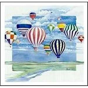  Paul Brent   Balloons Pink And White Stripes Canvas