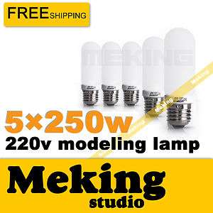 Studio Flash E27 Modeling Lamp 5* 250W Studio Strobe  