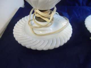   White Milk Glass Electric Table Lamp Mercury GE 250W NR  