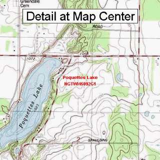   Map   Poquettes Lake, Wisconsin (Folded/Waterproof)