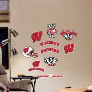  Wisconsin Badgers Team Logo Assortment Fathead NIB 