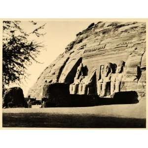  1929 Egypt Photogravure Rock Nubia Temple Abu Simbel 