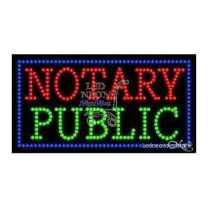  Notary Public LED Business Sign 17 Tall x 32 Wide x 1 