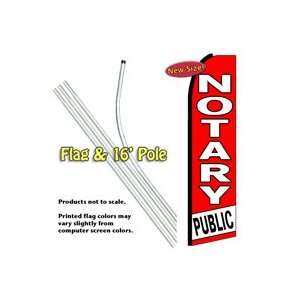  Notary Public Feather Banner Flag Kit (Flag & Pole) Patio 