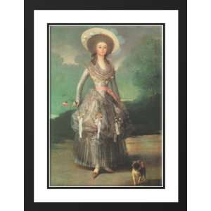   19x24 Framed and Double Matted Marquesa de Pontejos