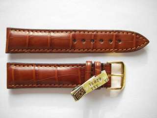 Rios1931 genuine alligator skin thick Cognac watch band  