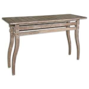   Selva, Console Table Made Of Solid Acacia Wood With Sun Weathered Wash