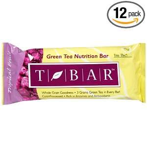 Tzu The T Bar, Green Tea Nutrition Bar, Tropical Fruit Flavor, 1.23 