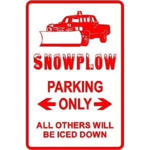  SNOWPLOW PARKING winter road truck sign