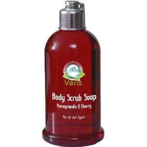 Veris Dead Sea Cosmetics, Algae & Minerals Body Scrub Soap Pomegranate 