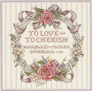 Elsa Williams Love & Cherish Wedding Cross Stitch Kit  