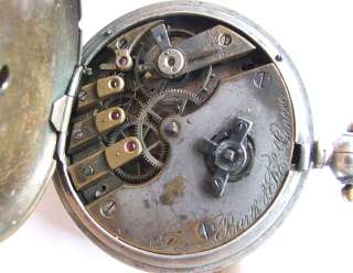 Antique BARTH & FILS Geneve, Sterling Silver Pocket Watch w/ 23 Rubis 