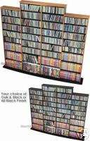 COLOSSAL CD/DVD/VHS Media Storage Rack, OAK or BLACK  