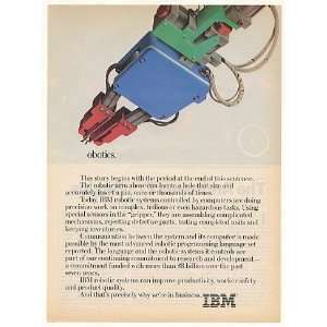   IBM Computer Controlled Robotics Robotic Arm Print Ad