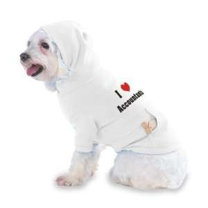  I Love/Heart Accountants Hooded T Shirt for Dog or Cat X 