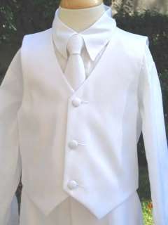 New Boy Tuxedo Set Suit, White,Sz S, M, L, XL, 2T,3T,4T  