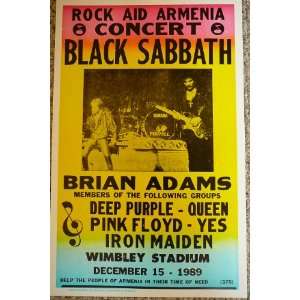   Sabbath with Brian Adams At Wimbley Stadium Poster 