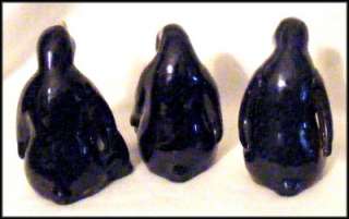 Adorable Glazed Penguin Figurines Trio  