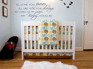 LL LOVE YOU FOREVER Vinyl Wall Decal Words Lettering Quote Baby 