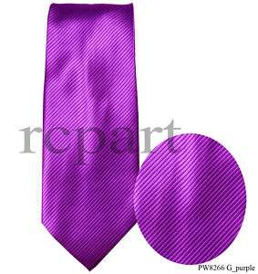 NEW Mens Neck Tie Neckties poly woven pattern purple  