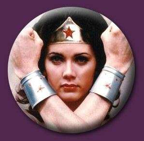 Wonder Woman 80s Retro Emo Punk 1 Pin Button Badge  