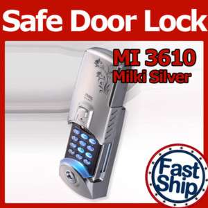 MILRE MI 3610 Keyless Digital Door Lock +4 Keytags DIY SILVER 