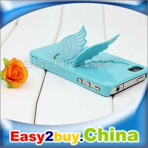 New 3D Design 2 in1 Angel Wing Holder Hard Case for iPhone 4 4G 4S 4GS 