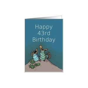  Happy 43rd Birthday / Sea Anemone Card Toys & Games