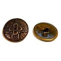 10 pcs MEROVINGIAN Brass Button Vintage Antique Sewing  