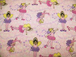   Ballerinas FLANNEL Fabric Patty Reed Fabric Pink 3.86 Yd L x 45 W