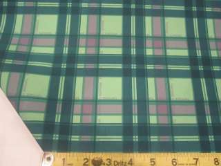 Plaid Outerwear Fabric Weather Resistant w/ Back Coat  