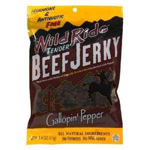 Wild Ride Beef Jerky, Gallopin Pepper, Hormone & Antibiotic Free, 4 
