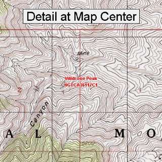 USGS Topographic Quadrangle Map   Wildrose Peak, California (Folded 