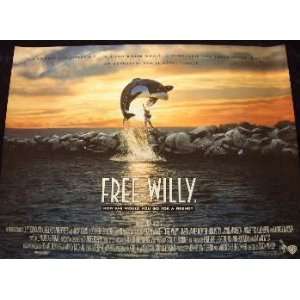 Free Willy   Original British Mini Movie Poster