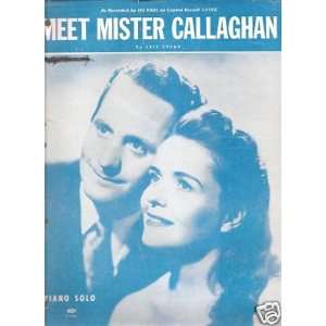   Sheet Music Meet Mister Callaghan Les Paul 75 