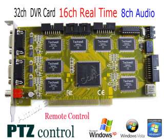 16 ch video 8 CH audio 480fps Combo HD DVR card Vista  